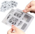 Shower Drain Hair Catcher Mesh Stickers,Disposable Hair Drain Stickers, Floor Drain Sticker, Disposable Shower Drain Hair Catcher, Bathroom Hair Filter Hair Blocking Net.(PACK OF 5). 