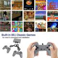 Welltop PlayStation Classic 8-bit PS1 Retro Video Game Console, Mini Video Games Consoles, Built-in 851 Games with 2 Gamepads, Support AV Out Family TV Retro Games Controller, Grey. 
