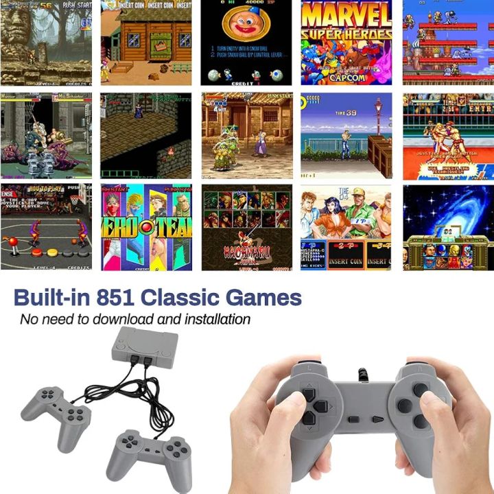 Welltop%20PlayStation%20Classic%208-bit%20PS1%20Retro%20Video%20Game%20Console,%20Mini%20Video%20Games%20Consoles,%20Built-in%20851%20Games%20with%202%20Gamepads,%20Support%20AV%20Out%20Family%20TV%20Retro%20Games%20Controller,%20Grey%20-%20Image%202