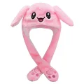 Cute Bunny Hat Ear Moving Jumping Hat Plush Rabbit Hat Cute Cap For Girls Birthday Gift. 