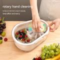 Household Vegetable Fruits Cleaner Sets Manual Water Salad Spinner Fruit Drain Basket Dryer Hand Crank Kitchen Household Gadget. 