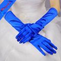 Classic Adult 21 Colors Elbow Stretch Satin Finger 38 cm Long Gloves Women Flapper Gloves Matching Costume.