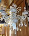 White Chandeliers Crystal Jar Light 6 point.