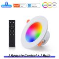 85-265V 220V Tuya Smart Led Downlight Bluetooth APP Can Ceiling Light with RF Remote Group Control 10W RGB Lamp White Dimmable. 