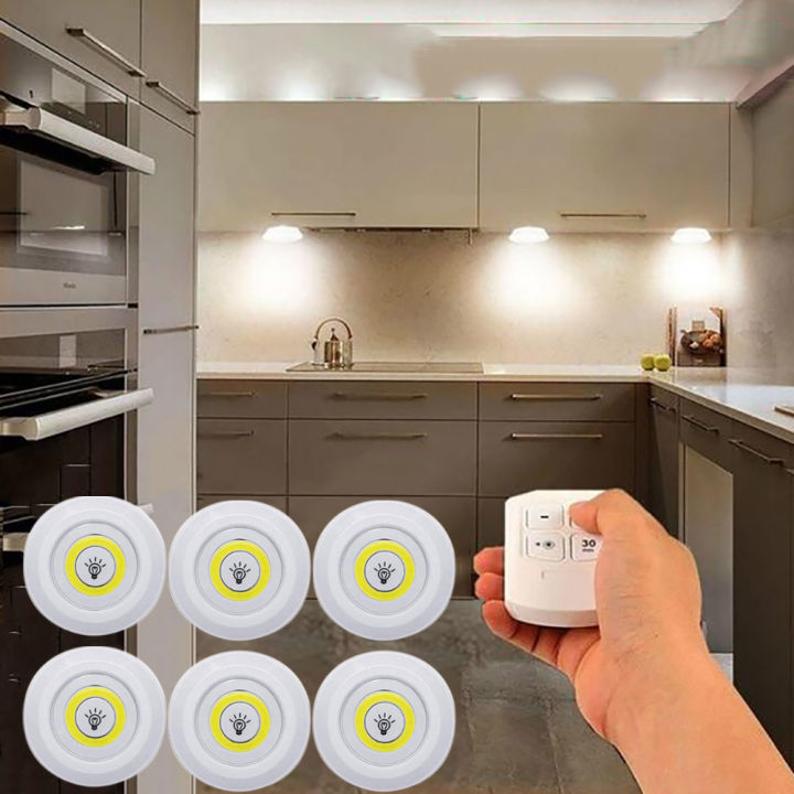 Kitchen Lighting Remote Control Wireless Kitchen Light with Remote Control Dimmable Night Lamp Battery ...