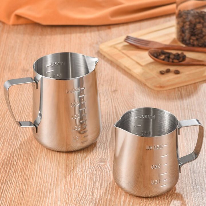 Stainless%20Steel%20Milk%20Frothing%20Jug%20Silver%20Frother%20Coffee%20Latte%20Container%20Metal%20Pitcher%20Barista%20Cup%20-%20Image%203
