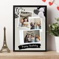 Customized Name and Photo for Happy-birthday Frame Gift, Best Gift for Friends and Family, Size 8 by 10. 
