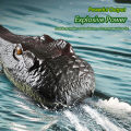 Realistic Crocodile & Python RC Boat - 2.4GHz Waterproof Remote Control Animal Ship, High-Speed Pool Toy for Kids Adults.