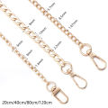 20/40/80/120cm Metal Aluminum Replacement Bag Chains Women Shoulder Strap For Bags Crossbody Extension Chain DIY Bag Accessories. 