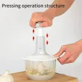 Stainless Steel Multifunctional 2LTR Hand Push Chopper Press Start Quick Operation,Mixer, Kitchens Best Food Chopper, Blender to Chop Fruits Onions. 
