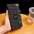 Anime Pocket Monsters Pokémon Gengar Wrist Strap Holder Phone Case For Samsung Galaxy S 25 24 23 22 Ultra Puls Leather Cover.