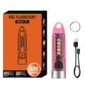 BORUiT V1 LED Keychain Portable Fluorescent Flashlight Work Light Type-C Rechargeable Mini Torch UV Camping Pocket Lantern. 