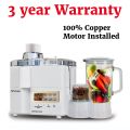 Premium Quality 4 in 1 Juicer Blender Grinder Chopper Machine ( Milkshake Jug + Grinder + Chopper ) - Standard Quality 750 Watts ( 7025 Copper Winding ) Motor Installed With 3 year Warranty. 