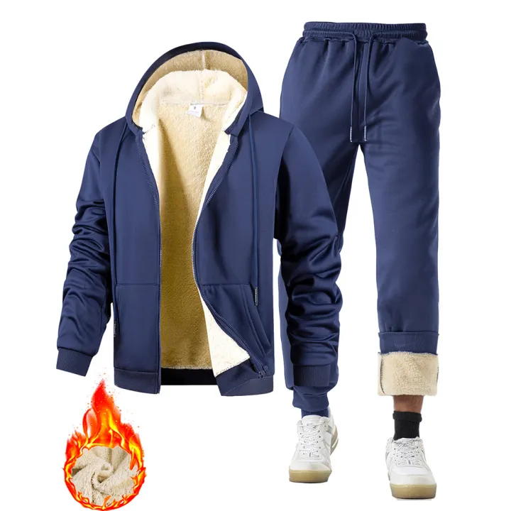 Men's%20Suit%20Two-Piece%20Tracksuit%20Plush%20Thickened%20Warm%20Sports%20Jacket+Trousers%20Sports%20Suit%20Winter%20Outdoor%20Casual%20Hoodie%20Sportswear%20-%20Image%202