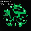 GRAMOCK 29mm NH34 Watch Dial Blue Dial Green Luminous Fit NH34 Movement Watch replacement parts. 