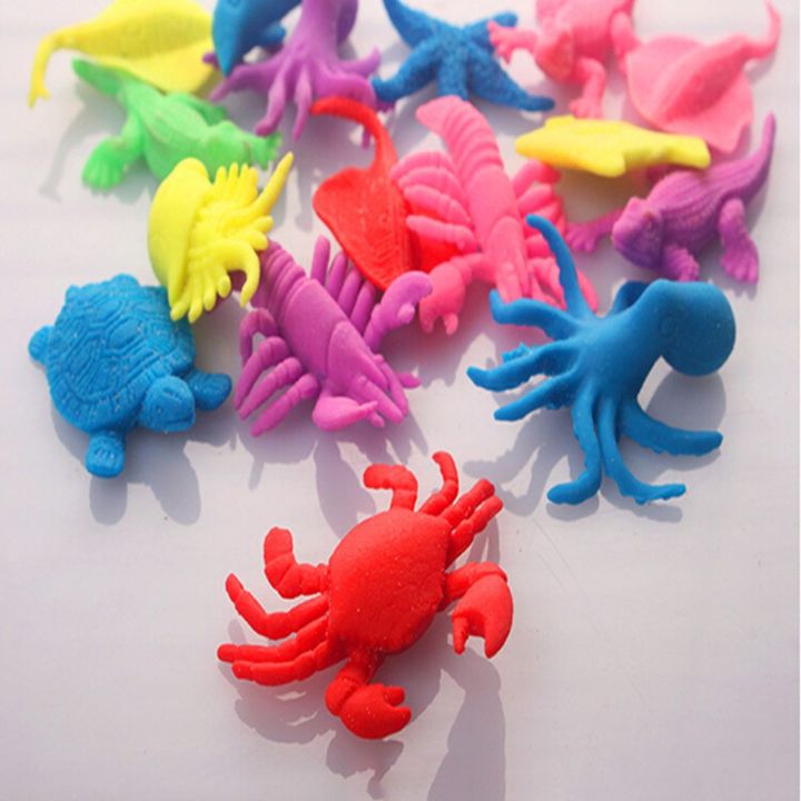 10pcs/lot Ocean Animal Growing Funny Toy Marine Biology Toys Sea Animals Toy Soaking Epansion Swelling In Water Gift