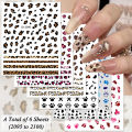 3/6/12 Sheets Leopard Nail Art Stickers Set – Self-Adhesive Animal Nail Decals for DIY Manicure, Cheetah Paw Nail Decorations. 