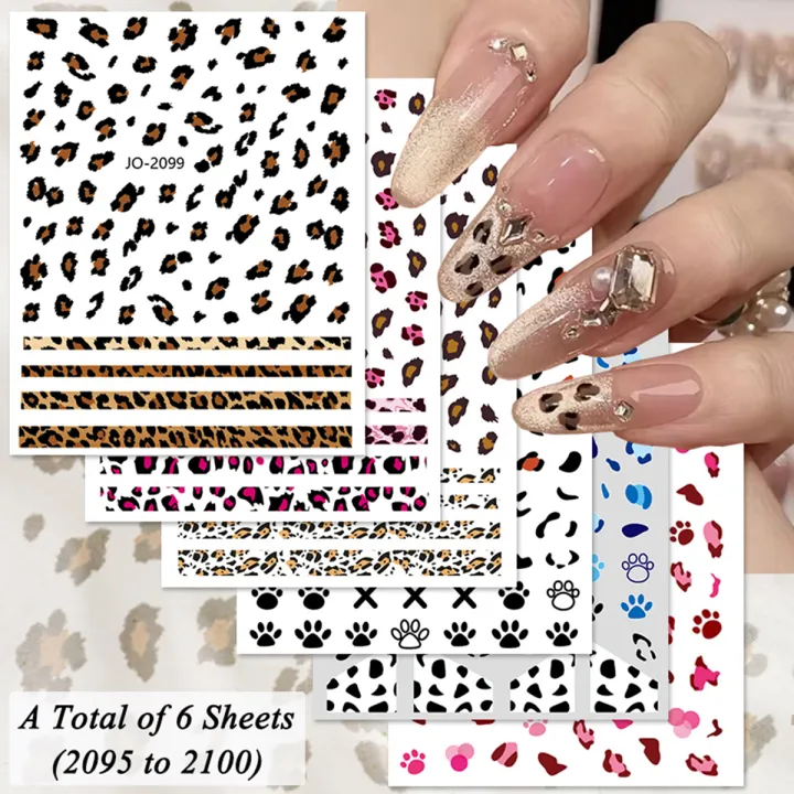 3/6/12%20Sheets%20Leopard%20Nail%20Art%20Stickers%20Set%20%E2%80%93%20Self-Adhesive%20Animal%20Nail%20Decals%20for%20DIY%20Manicure,%20Cheetah%20Paw%20Nail%20Decorations%20-%20Image%207