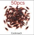 5-50Pcs Cockroaches Halloween gadget Plastic Joke Decoration Props Rubber Toy Gags Practical Jokes Toys Plastic Bugs Cockroach.