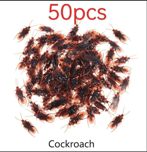 5-50Pcs Cockroaches Halloween gadget Plastic Joke Decoration Props Rubber Toy Gags Practical Jokes Toys Plastic Bugs Cockroach
