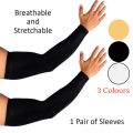 Arm Sleeves For Men Women Unisex Sleeves Cooling Arm Sleeve Muffs UV Protection Stretchable & Hijab Muslim wear. 