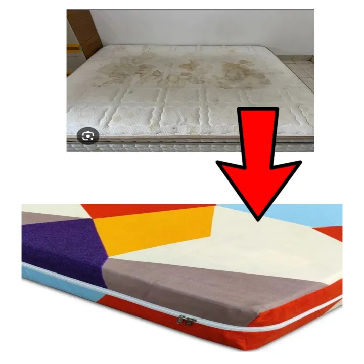 Cover for matress coton zipper single double tribal.. all sizes coton comfort cover