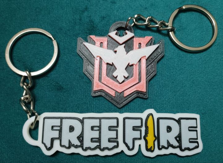 Free Fire Battleground Game Logo Badge Mobile PC Keychain Keyring