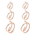 Titanium 3 Pairs Double Hoop Nose Rings 6/8/10mm Hypoallergenic Small Spiral Piercing Jewelry for Men Women 20G. 