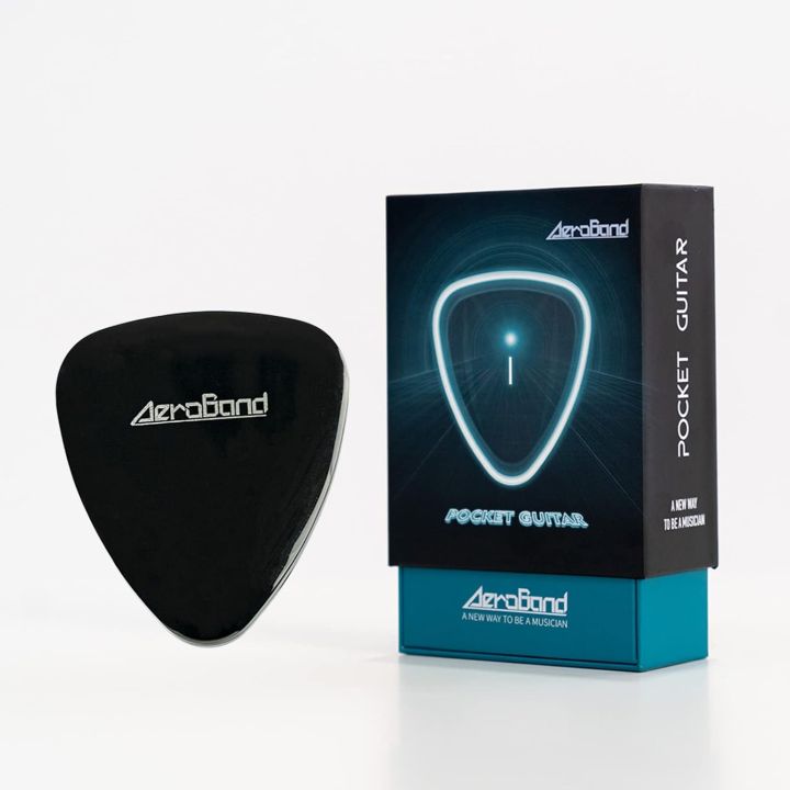 AEROBAND Electronic Pocket Guitar, Bluetooth-enabled Portable Guitar Foot Bass/Kick Drum, Play and Practice Guitar with Lessons(1 Piece)