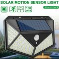 Solar light 100 LED solar lamp motion detector outdoor flood sensor spotlight. 
