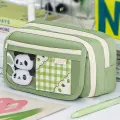 9-layer Large Capacity Pencil Case with Transparent Compartment and Magnetic Button Flip for Retrieval. 