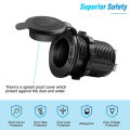 12V/24V Car Cigarette Lighter Socket Waterproof Marine ATV RV Cigarette Lighter Plug Socket Power Supply Socket Outlet Adapter. 