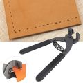 Leather Craft Hand Tool 17cm HandHeld Carbon Steel Silent Pliers Leather Craft Hole Punch Tool 4mm. 
