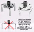 Universal Adjustable Oil Filter Wrench Set, 3-Jaw Heavy Duty Oil Filter Removal Tool for Diameters from 2.5'to 4'. 