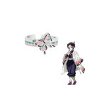 Demon Slayer Series Cosplay Ring Kimetsu No Yaiba Metal Enamel Open Adjustable Finger Ring for Women Men Anime Accessories. 