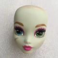Glasses Eyes With Real Eyelashes Doll Heads Colorful Soft Doll Parts White Skin Doll Accessories Girl  Toys Figures. 