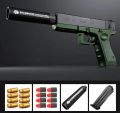 Glock Soft Bullet Gun Shell Ejection Toy Gun Soft Bullet gun Outdoor Hand gunbToy for children. 