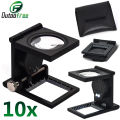 1PC 10x Folding Lens Linen Tester Foldable Mini Pocket Magnifiers Cloth Thread Counter Magnifier Magnifying Glass 28mm. 