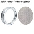 2Pcs Dosing Funnel 51/54/58mm With Puck Screen, Espresso Coffee Dosing Ring with 6 Magnets For 51/54/58mm Portafilters. 