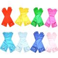 Children Princess Long Gloves Girl Birthday Party Wedding Elsa Anna Accessories Cinderella Belle Sofia 11 Colors Long Finger Set. 
