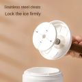 Household Small Size Hand-Operated Making Smoothie Machine with Ice Cube Mold Kitchen Hand Shaved Ice Breaker Ice Crusher.