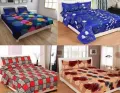 Bedsheet 6×7.5Feet  with 2 pillow covers multy colour. 