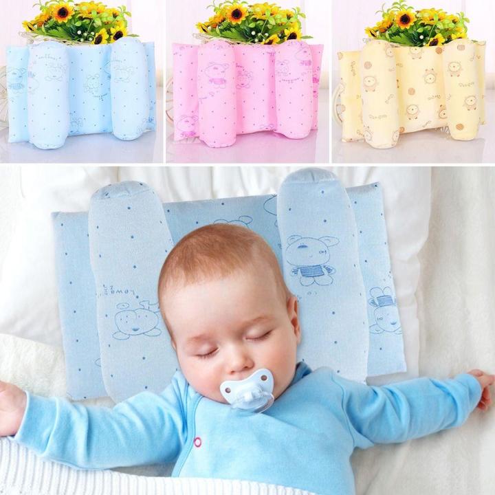 Adjustable Baby Head Shaping Pillow Soft Memory Foam Infant Pillow for Flat Head Prevention, Anti-Roll, Anti-Twist, Neck & Spine Support – Newborn Sleeping Positioner Cushion for Crib, Cot, Bed, Bassinet, Car Seat, Stroller – Breathable & Portable Random