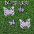 Rhinestone Butterfly Shape Ball Cap Marker with Magnetic Hat Clip , Ideal for Men and Women Golf Enthusiasts.