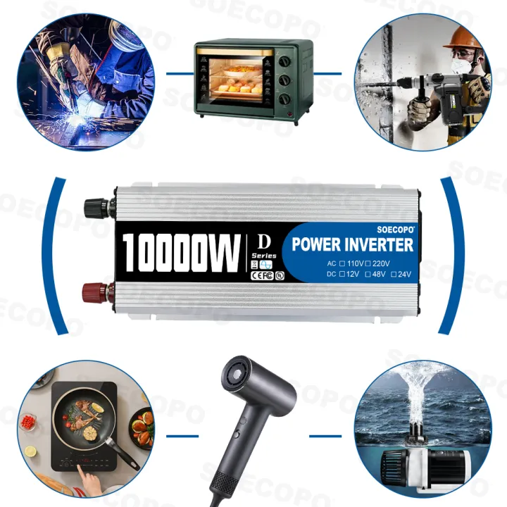 Portable%2010000W%20Inverter%2012V/24V/48V%20DC%20to%20220V%20AC%20with%20Universal%20Outlet%20for%20Solar/RV/Home%20Backup%20System%20with%20USB%20Port%20&%20CE%20-%20Image%206