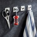 Self Adhesive Stainless Steel Hook Wall Key Coat Clothes Door Hanger Bag Holder Bathroom Kitchen Rustproof Towel Hooks.