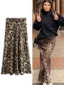 HH Women Fashion Leopard Print Skirt Vintage High Waist Midi Skirts Elegant Women Summer Casual Streetwear Skirt. 