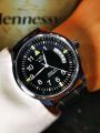WINNER Business Automatic Watch for Men Calendar Window Fashion Black Dial Fashion Leather Strap Luxury Brand Mechanical Watches. 