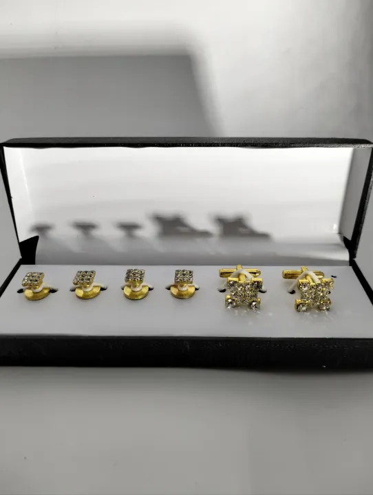 Stud%20Button%20Set%20Golden%20Square%20Design%20%7C%20Cufflinks%20and%20Button%20Set%20for%20Men%20Shalwar%20Kameez%20%7C%20Men%20Accessories%20-%20Image%202