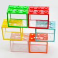 Aquarium Mini Fish Tank Reptile Pet LED Light Box Stackable Aquarium Cylinder Landscape Seaweed For Home Office Decoration. 